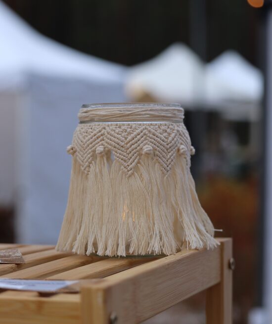 Macrame Knot Candle Holder ''Bella''